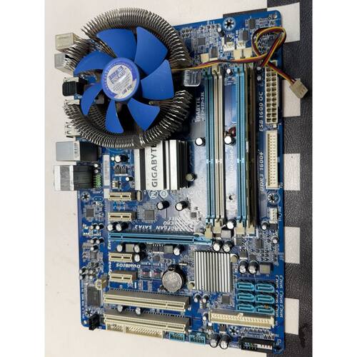 议价技嘉GA-P43T-ES3主板，拆机件，带蓝色散热风扇和DD