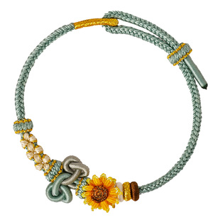 普陀山端午桃花文昌结一举夺魁手绳向日葵手工编织手链中高考礼物