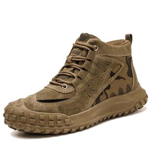 劳保鞋男款士防砸防刺穿钢头工地工作透气四季夏高帮老保耐磨男鞋