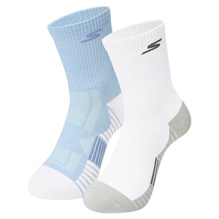 斯凯奇秋季男女通用抗菌透气防跑位功能袜运动袜袜子简约时尚百搭