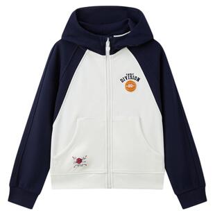 eland kids衣恋童装女童外套2025年秋新品学院风短款卫衣连帽开衫