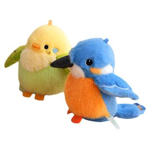 磁吸站肩小鸟公仔趴在肩膀上的玩偶仿真鹦鹉毛绒玩具玄凤鹦鹉挂件