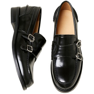 割草机老k 英伦风中性风娘man双排扣乐福鞋孟克鞋牛津鞋小皮鞋女