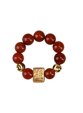 【指定发】天然南红发财戒指