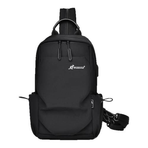 彬澳袋鼠多功能胸包男士双肩背包防水单肩斜挎包胸前小背包男包潮