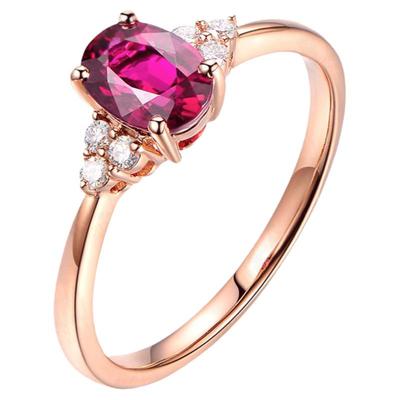 米莱珠宝1.1克拉天然碧玺戒指女