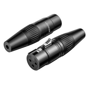 绿联卡侬头公母三芯卡农头音响音箱话筒功放音频连接线转换对接头