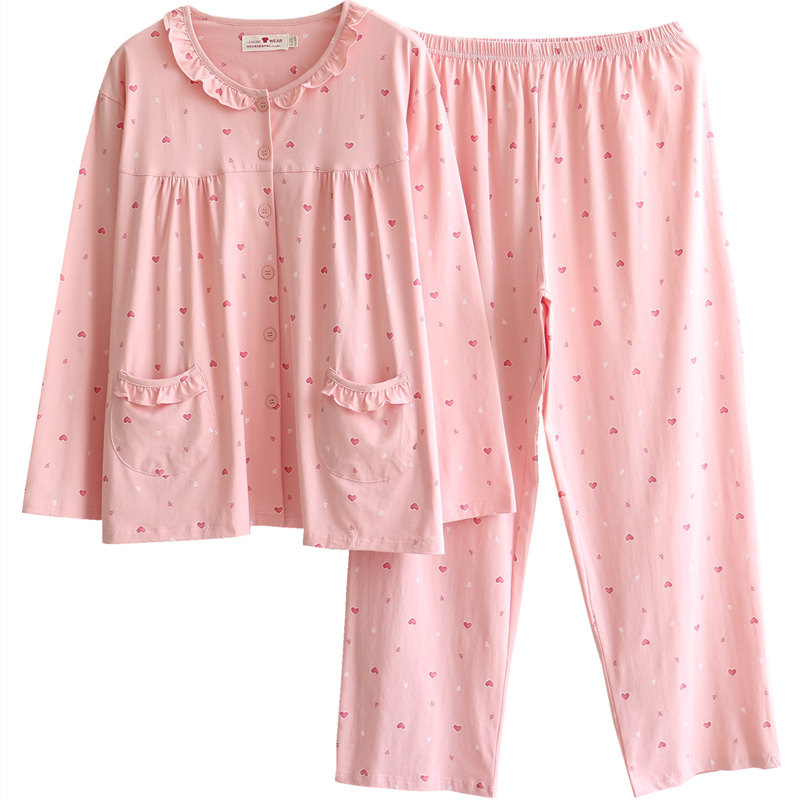 韩版纯棉女长袖加肥加大5XL200斤