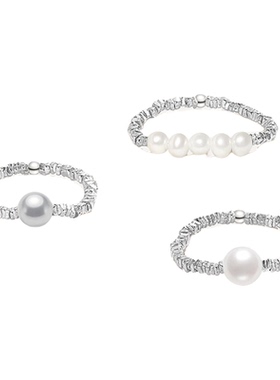 潮宏基闪耀珍珠戒指ins