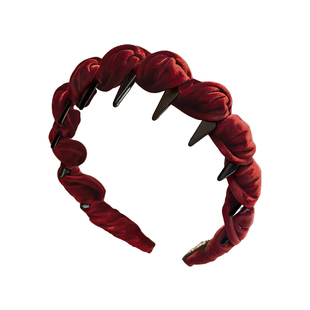 红色发箍女款高颅顶2026新款秋冬洗脸专用头箍带齿压发卡发捆头饰