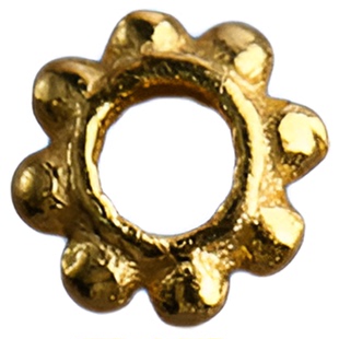 S925纯银隔片垫片银镀金古法金diy手串珠雪花片齿轮隔片饰品配件