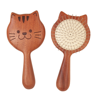 承善堂红檀香木小猫气垫梳钢针气囊梳实木按摩梳头疗放松解压梳子