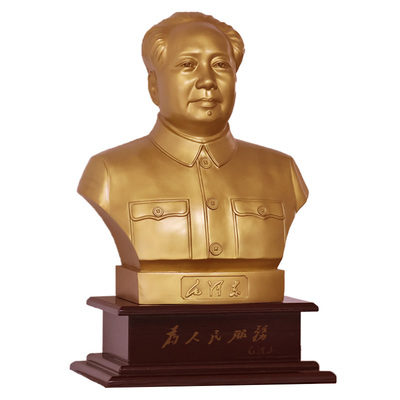 怀东毛爷爷铜像半身台像伟人纯黄铜客厅办公家居铜主席摆件装饰