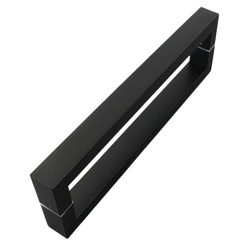 38正面方管厚不锈钢玻璃门大拉手办公室磨砂黑无框门推拉大门把手