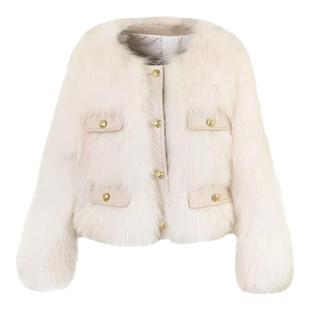 皮草女2025新款爆款冬韩版圆领环保狐狸毛显瘦时尚毛绒短外套加厚