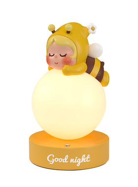 海贝海星星人台灯摆件床头小夜灯