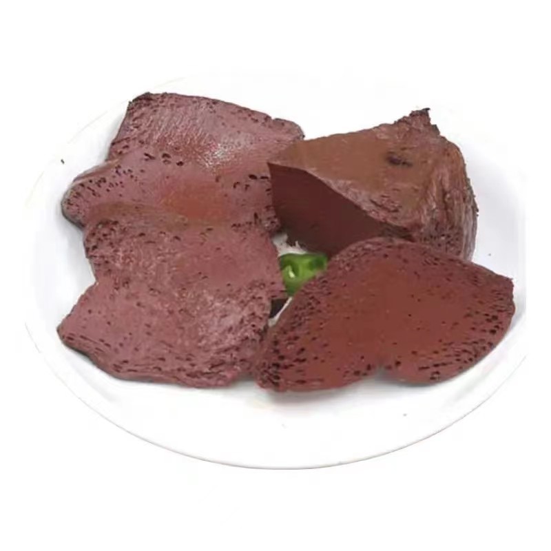 火锅食材土猪血大别山蜂窝状气孔