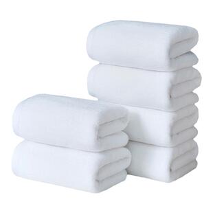 纯棉白色毛巾家用酒店宾馆洗浴美容院专用全棉加厚吸水不掉毛浴巾
