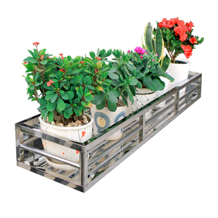 庚美多肉花架不锈钢阳台悬挂栏杆置物架室内外户露养灯养定做花架