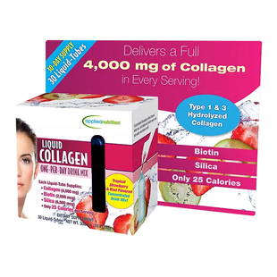 美国直邮 Applied nutrition浓缩型液体胶原蛋白果味口服液女30支