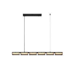 意式极简条纹长虹玻璃餐厅吊灯