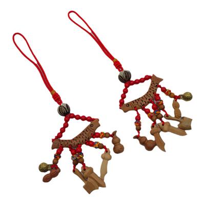 宝宝别针车床挂件防惊吓桃木刀剑