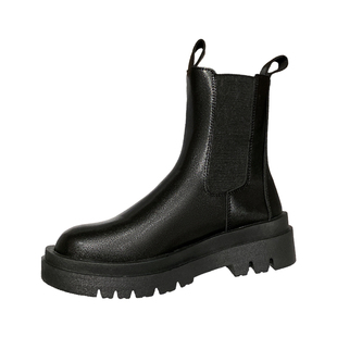 切尔西靴2025新款春秋单靴马丁靴女款英伦风中筒烟筒短靴瘦瘦靴子