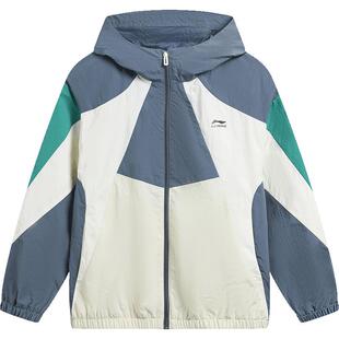 李宁儿童防泼水防晒衣薄款外套2026新款春秋款风衣男童装女运动服