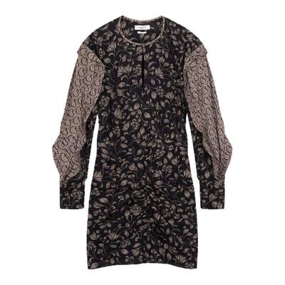ISABEL MARANT ETOILE 女士碎花拼接长袖连衣裙银泰百货 301604