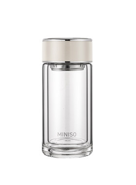 MINISO小容量口袋玻璃杯小巧带盖