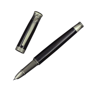 扬子鳄996古镍拉丝黑檀色实木复古高档男女练字弯尖美工钢笔送礼