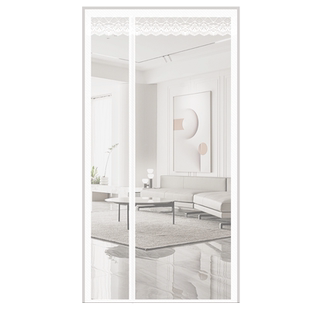 防杨絮门帘防蚊侧开高档隔断帘纱窗门蚊帐家用免打孔卧室纱帘防蝇