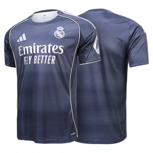 极地Adidas25/26皇马客场球迷版球衣短袖阿迪达斯足球服JJ4182