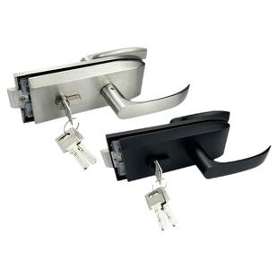 办公室高隔断锁玻璃门锁缺口平口双门玻璃门执手锁单开压把门锁芯