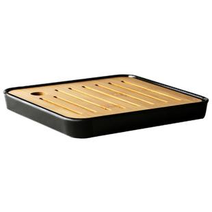 茶盘实木小方形接储水茶台茶托家用迷你泡茶道托盘干泡台壶承套装