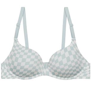 爱美丽IMIS商场内衣无托聚拢棋盘格光面上托3/4薄杯文胸IM17BIR1