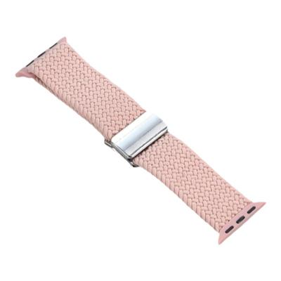 适用iWatch樱粉合集硅胶编织表带