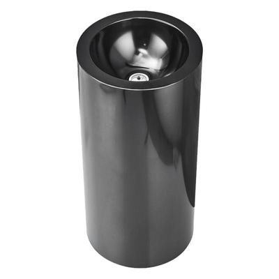 黑色圆形不锈钢立柱式洗脸盆酒店会所卫生间洗手盆小号落地立柱盆