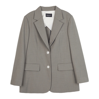 NEELLY纳俪商场同款西装外套女气质翻驳领正肩职业通勤西服上衣