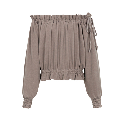 COZYDOLL美式复古水洗花苞卫衣