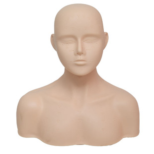 皮肤管理头模特美容院练习脸部穴位按摩练手法假人光头模型带肩膀