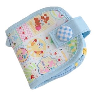 韩系baby蓝卡扣零钱包女创意新款多层卡包迷你证件收纳包学生小包