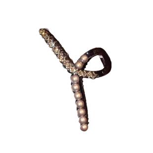 大号闪闪珍珠抓夹女2025新款发夹高级感发卡后脑勺盘发鲨鱼夹头饰