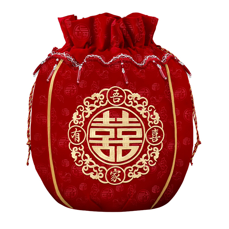 婚礼新娘陪嫁子孙桶福袋包袱皮