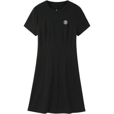 乐町针织露背连衣裙24夏季新款休闲短袖裙C2FAE2F11