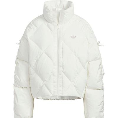 Adidas阿迪达斯三叶草蝴蝶结休闲保暖运动宽松女短羽绒服KC2611