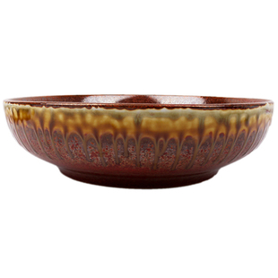 创意8英寸陶瓷深盘 家用热菜盘水果盘西餐厅沙拉盘意面圆盘子餐具