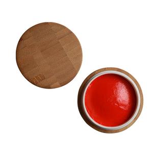 印泥古法手工朱砂正品朱磦红色国画专用手账仿古红色篆刻 高档精美竹木外盒密封包装30g大容量便携蓖麻油印泥