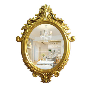 化妆镜浴室镜卫浴镜装饰镜酒店大号壁挂美容院欧式复古卫生间镜子