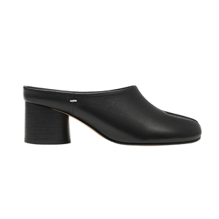 诗歌兰2026新款极简穆勒鞋女粗跟皮质分趾包头拖鞋百搭懒人鞋单鞋